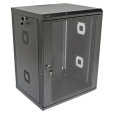 Шафа акрилове скло чорна 19"15U, 600х500х773 мм