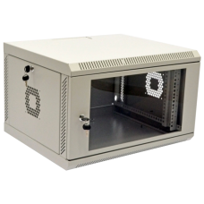 Шафа 19" 6U, 600х500х373 мм акрилове скло сіра