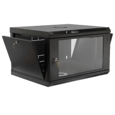 Шафа 19" 6U, 600x400x373мм акрилове скло, чорна Шафа 19" 6U, 600x400x373мм акрилове скло, чорна