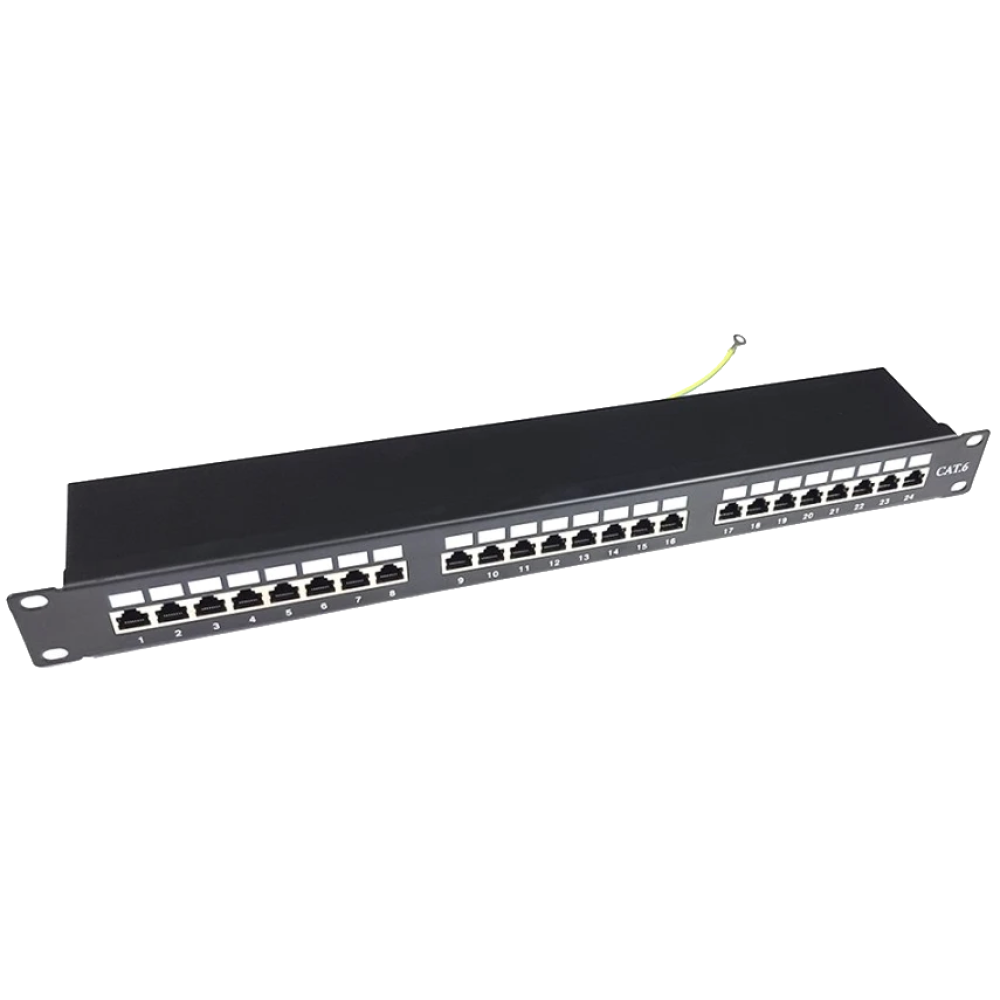 STP патч-панель EServer 24 порта 1U 19" модульна (без модулів)