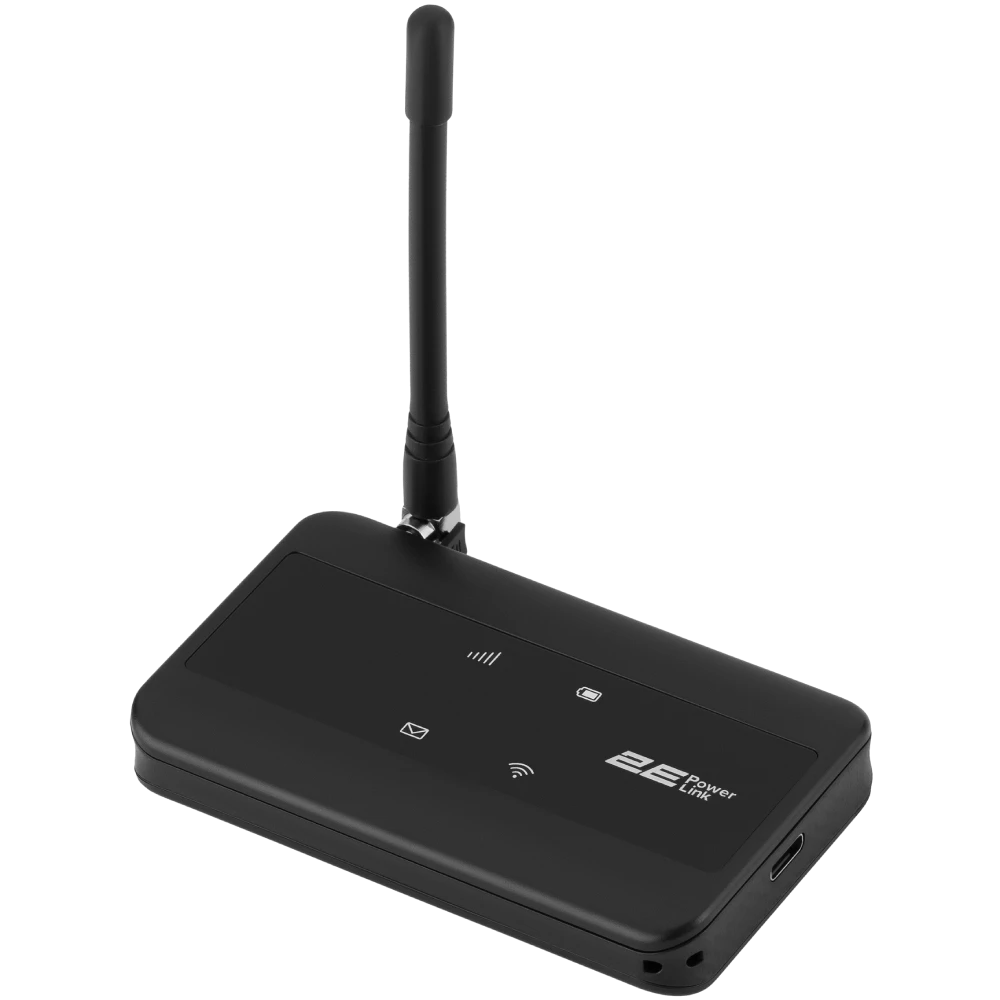 Мобільний маршрутизатор 2E PowerLink (MiFi-2) LTE Wi-Fi4 1xType-C 1xCRC9 2100мА•год