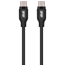 Кабель заряджання/синхронізації 1м 60Вт чорний 2E Type-C Glow USB-C > USB-C