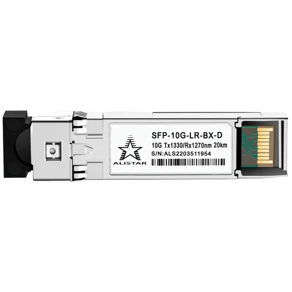 Модуль ALISTAR SFP-10G-LR-BX-D SFP+ 10G BASE-BX 1SM WDM LC 20KM TX1330/RX1270nm DOM