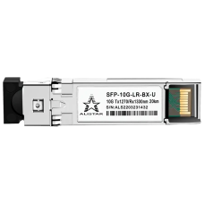 Модуль ALISTAR SFP-10G-LR-BX-U SFP+ 10G BASE-BX 1SM WDM LC 20KM TX1270/RX1330nm DOM
