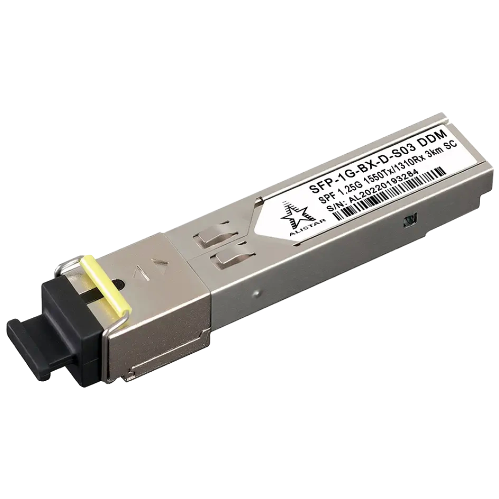Модуль ALISTAR SFP-1G-BX-D-S03 SFP 1G 1SM WDM SC 3KM TX1550/RX1310nm DDM