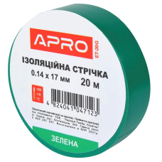 Iзоляцiйна стрiчка зелена  APRO 0.14х17 мм 20 м