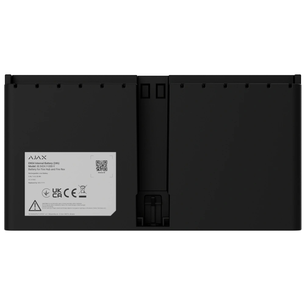 Акумулятор Ajax EN54 Internal Battery (24h) black для Fire Hub і Fire Rex