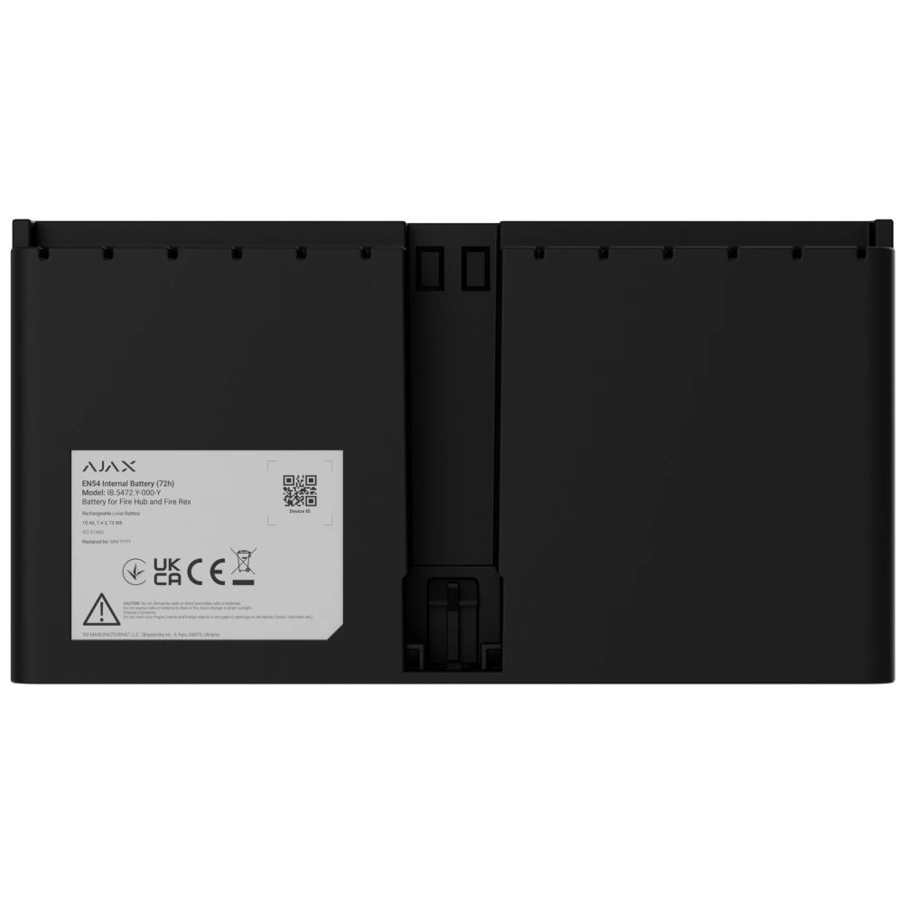 Акумулятор Ajax EN54 Internal Battery (72h) black для Fire Hub і Fire Rex
