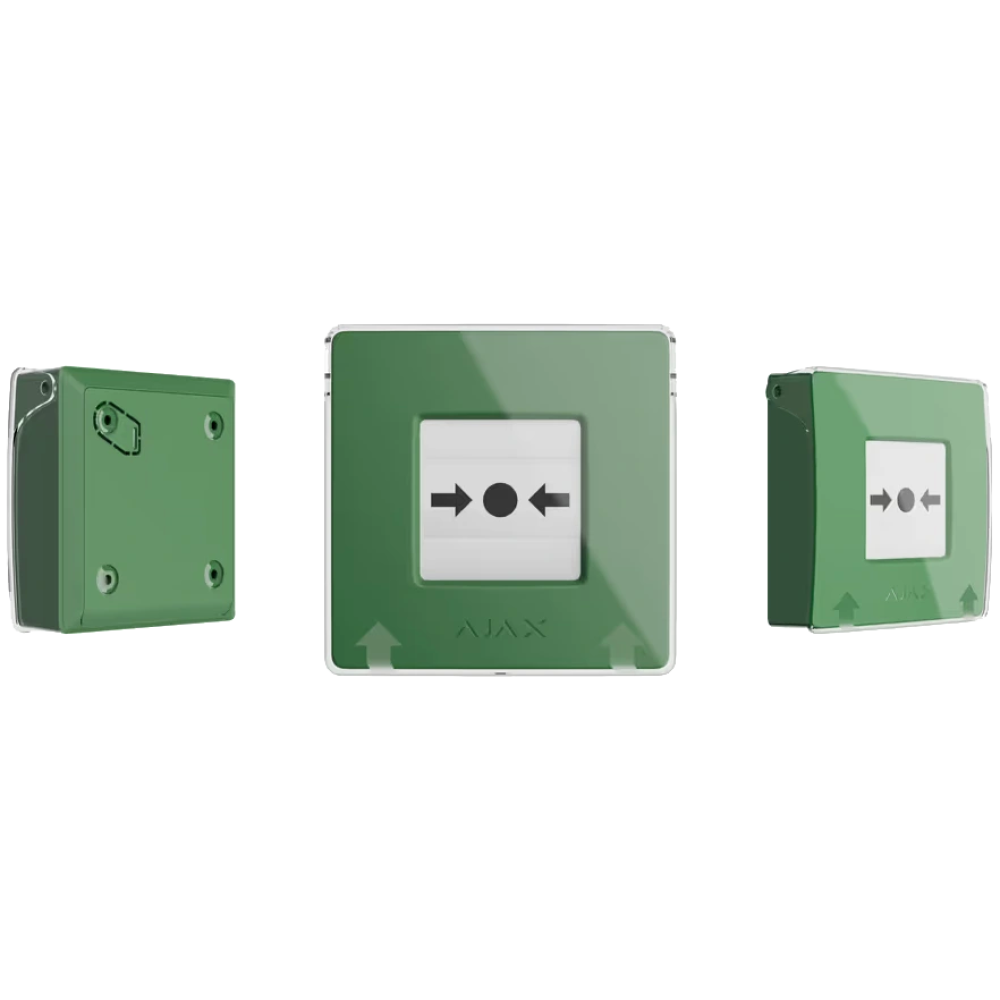 Сповіщувач Ajax Manual Call Point (Green) ручний бездротовий