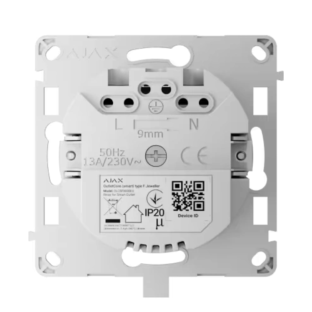 Реле керування розеткою Ajax OutletCore (smart) [type F] [55] (8EU)
