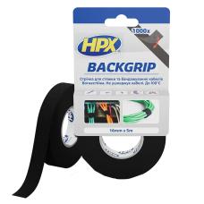 Стрічка-липучка для бандажу кабелів HPX BACKGRIP BG1605 16х1,25мм 5м
