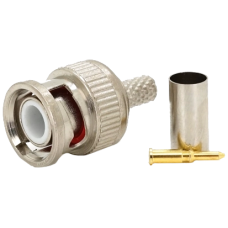 Роз'єм BNC-M - RG-58 crip + желтый наконечник Q100/2500