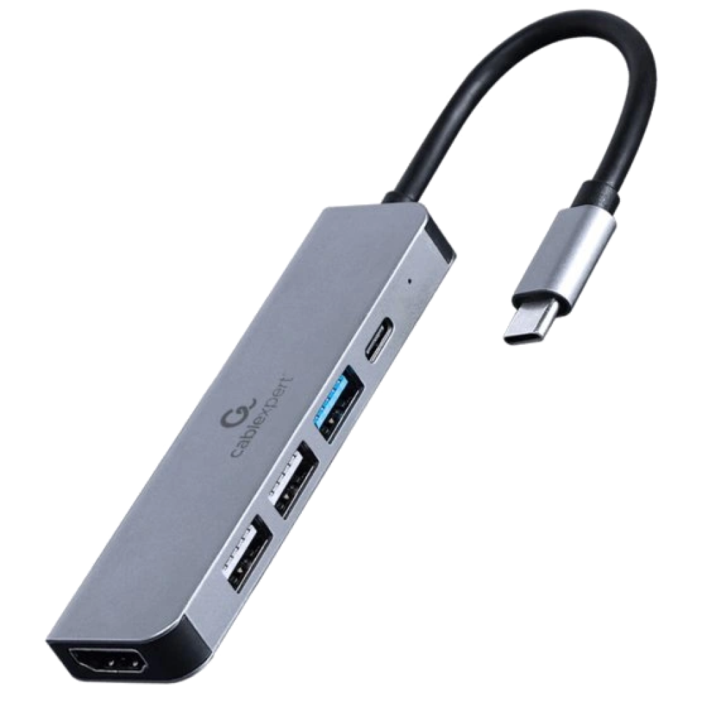 Док станція Cablexpert A-CM-COMBO5-03 USB-C 5-в-1 Док станція Cablexpert A-CM-COMBO5-03 USB-C 5-в-1