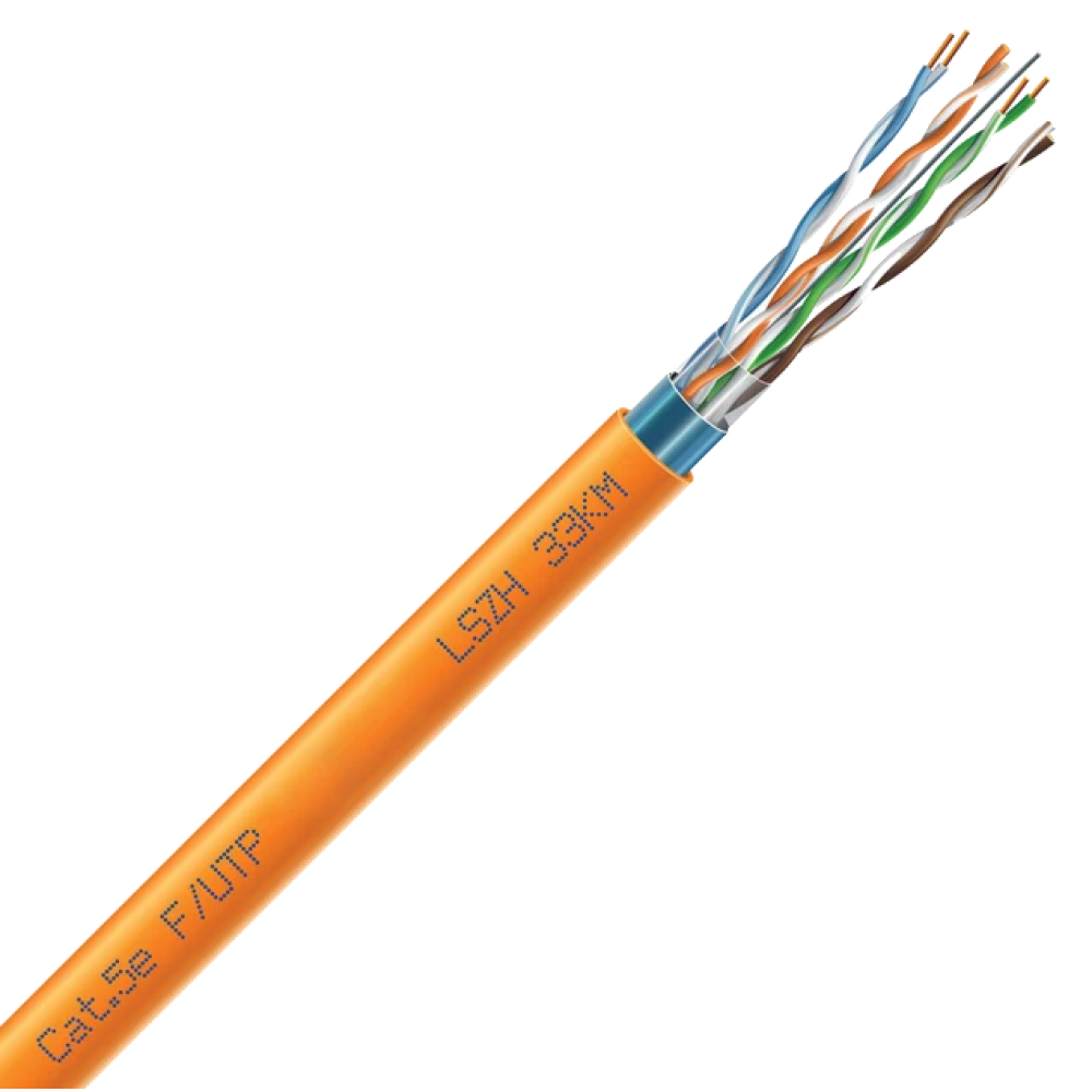 Кабель кручена пара ЗЗКМ (FTP мідь безгалоговий LSZH) Cat. 5e F/UTP LSZH 4х2х24 AWG (7091004) бухта 305м.