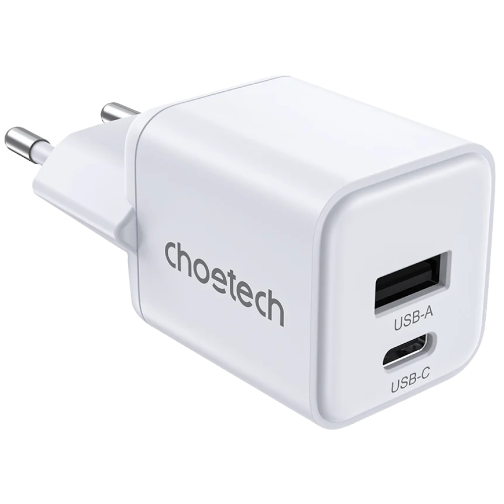 Адаптер Choetech PD5012 mini White PD30W GAN A+C