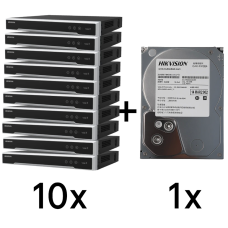 Комплект Hikvision DS-7616NI-Q2(D) 10 шт + DS40HKVS-VX1