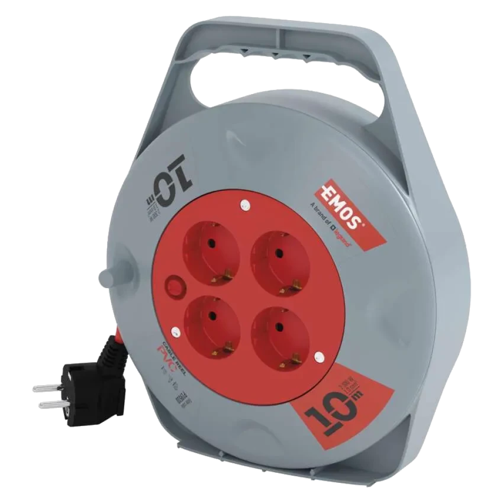 Подовжувач на котушці EMOS P19510 10м SCHUKO Подовжувач на котушці EMOS P19510 10м SCHUKO