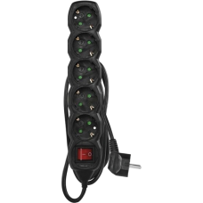 Мережевий подовжувач EMOS PC1521R 5 розетки 1.5 м Мережевий подовжувач EMOS PC1521R 5 розетки 1.5 м