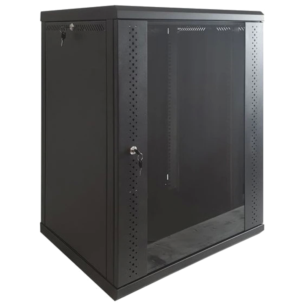 Шафа EServer 12U 600х600х637 скло, чорна Шафа EServer 12U 600х600х637 скло, чорна