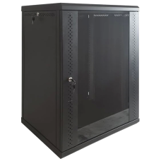 Шафа EServer 12U 600х600х637 скло, чорна