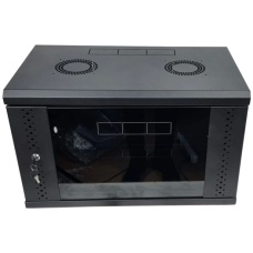 Шафа EServer 6U 600х500х370 скло, чорна