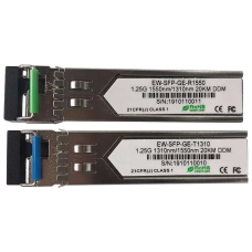 Модуль SFP (комплект 2шт) Ewind EW-SFP-GE-T1310 / EW-SFP-GE-R1550 1.25G, Single-mode single Fiber, 20km,  LC connector, Tx1310/Rx1550nm : 1310nm is transmitter，1550nm is receiver