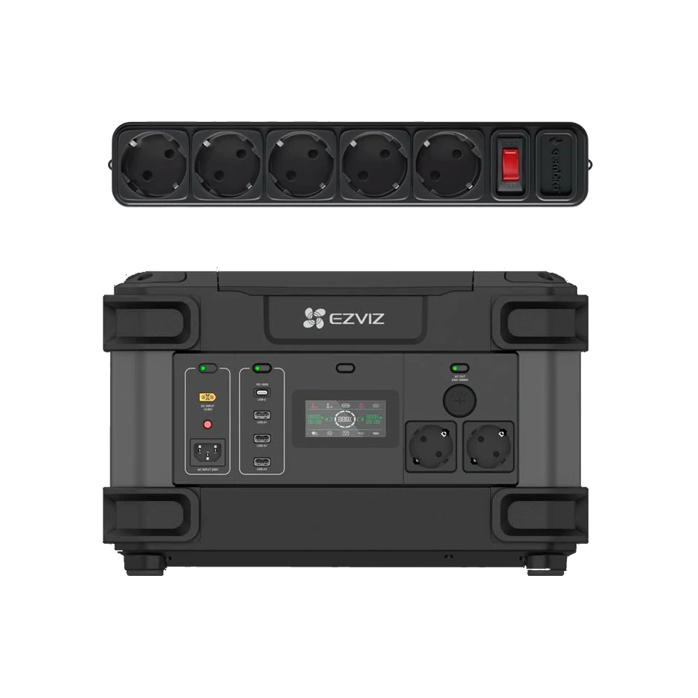 Портативна зарядна станція + мережевий фільтр Ezviz CS-PS1300 (CN066) (FR) + Gembird SPG5-G-6B