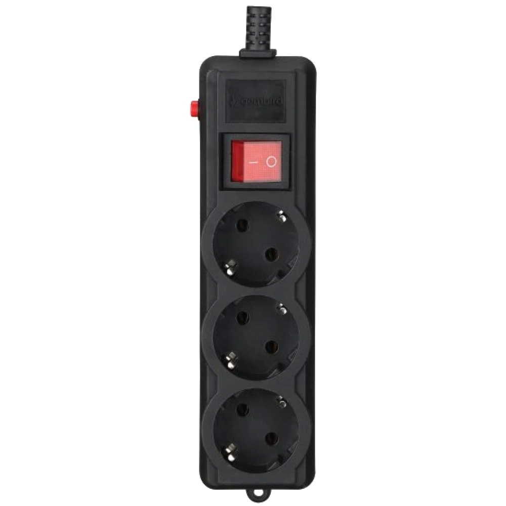 Мережевий фільтр 3 м кабель 3 розетки Gembird SPG3-G-10B-PRO Мережевий фільтр 3 м кабель 3 розетки Gembird SPG3-G-10B-PRO