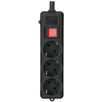 Мережевий фільтр 3 м кабель 3 розетки Gembird SPG3-G-10B-PRO