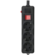 Мережевий фільтр 1.8 м кабель 3 розеток Gembird SPG3-G-6B-PRO Мережевий фільтр 1.8 м кабель 3 розеток Gembird SPG3-G-6B-PRO