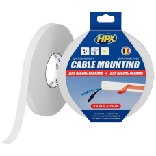 Стрічка двохстороння для монтажу кабельканалів HPX DSW1925 CARPET TAPE 19мм х 25м