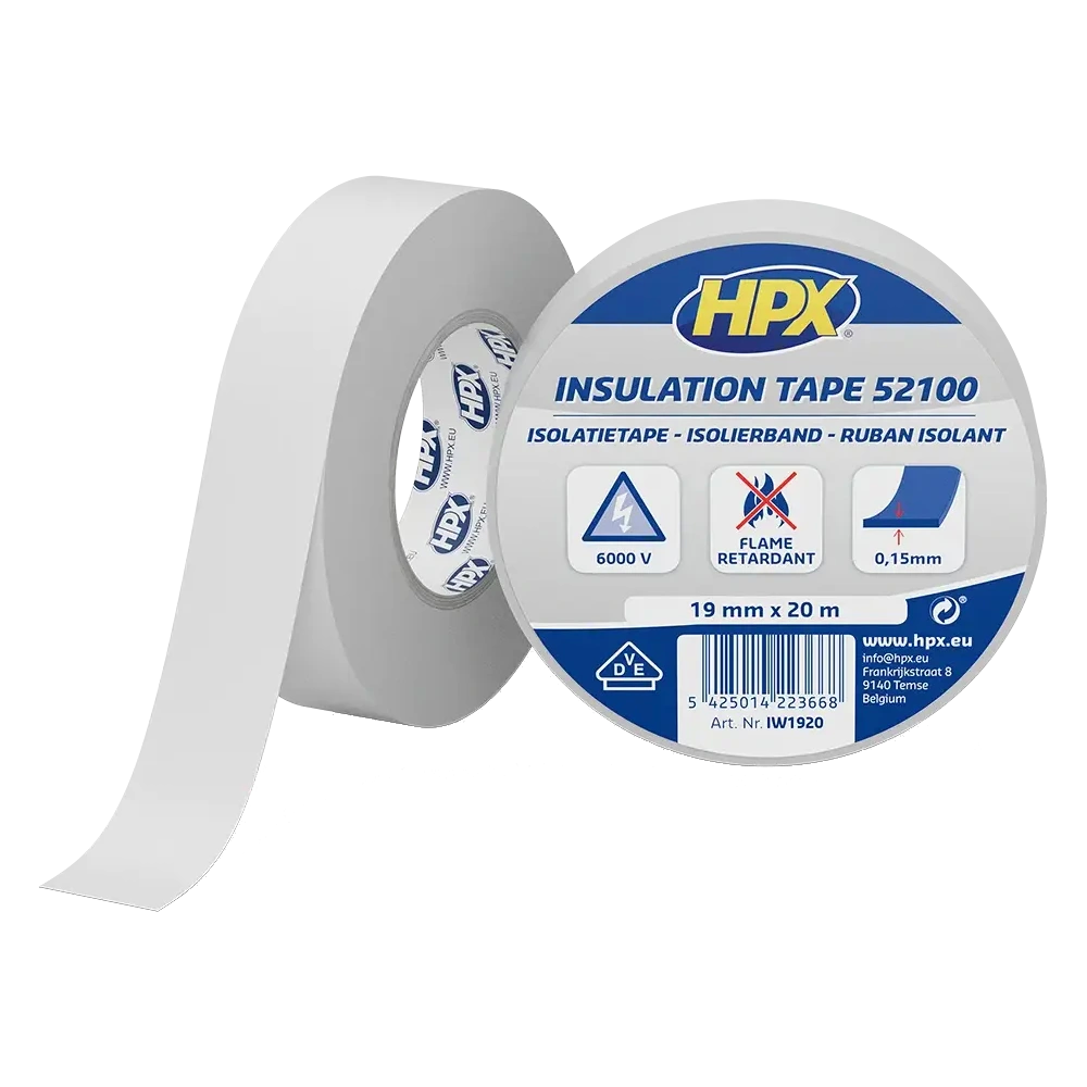 Стрічка ПВХ ізоляційна HPX IW1920 HPX52100 19мм х 20м Стрічка ПВХ ізоляційна HPX IW1920 HPX52100 19мм х 20м