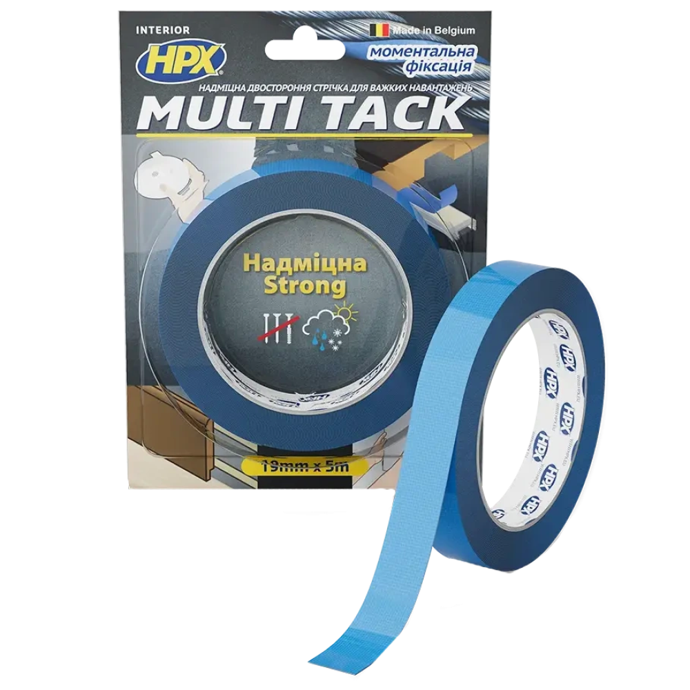 Стрічка двохстороння HPX MTT1905 MULTI TACK 19мм х 5м