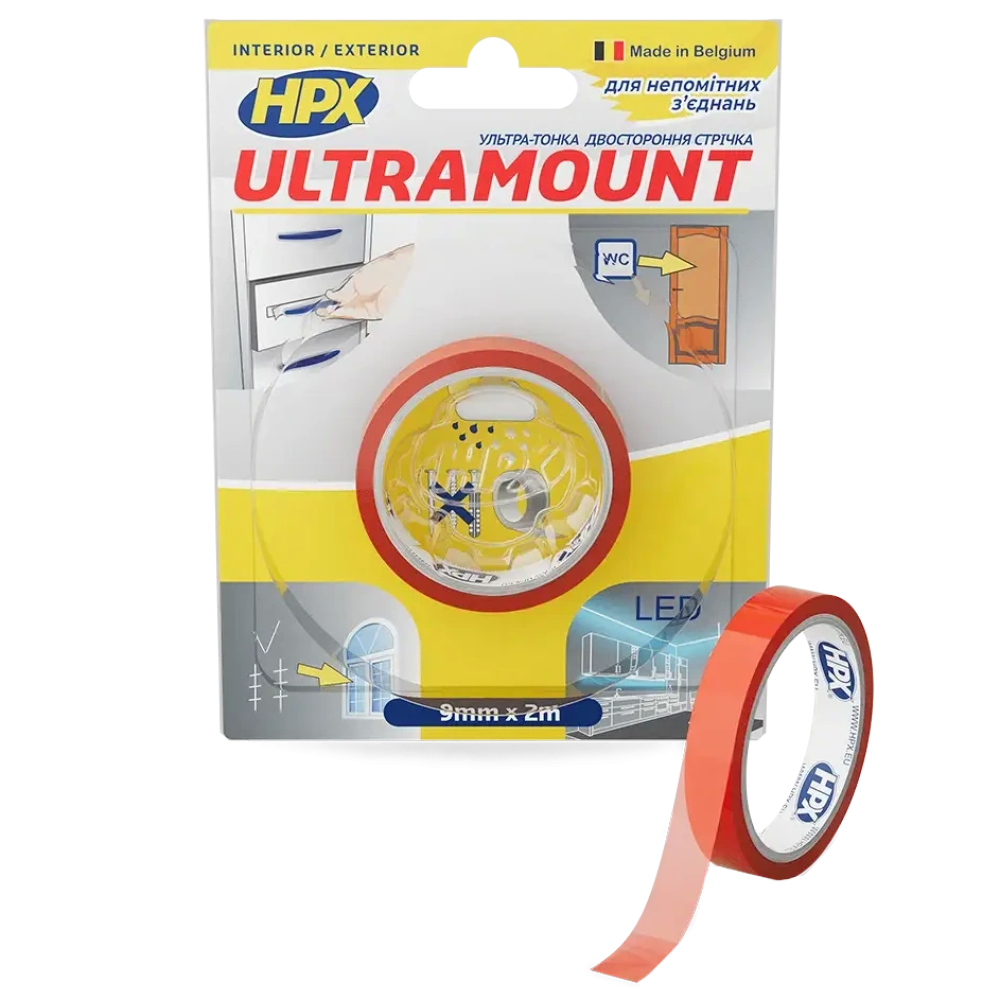 Стрічка двохстороння HPX UM0902 ULTRA MOUNT 9мм х 2м