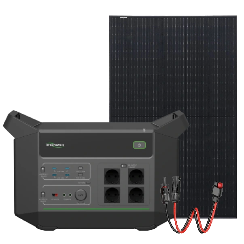Система автономного живлення однофазна HYXiPower HYX-EA2500 + Risen Solar RSM40-8-400MB Full Black