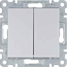 Вимикач Hager Lumina WL0052 2-кл. универсальный