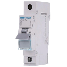 Автоматичний вимикач 1P 6kA C-4A 1M Hager MCN104 Автоматичний вимикач 1P 6kA C-4A 1M Hager MCN104
