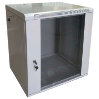 Шафа комутаційна настінна 12U 600x600 розбірна сіра Hypernet WMNC66-12U-FLAT-AC