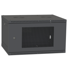 Шафа телекомунікаційна двері перф (чорна) IPCOM 4U 600x450