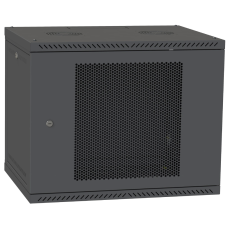 Шафа телекомунікаційна двері перф (чорна) IPCOM 9U 600x450
