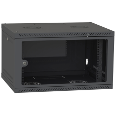 Шафа серверна IPCOM CH-6U 600x350 стекло RAL9005