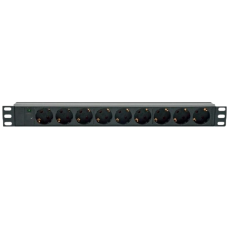 на 9 роз. нім. станд., 10А, з індикат., без шнура, чорний, 1U Kingda блок 19" на 9 роз. нім. станд., 10А, з індикат., без шнура, чорний, 1U Kingda блок 19"