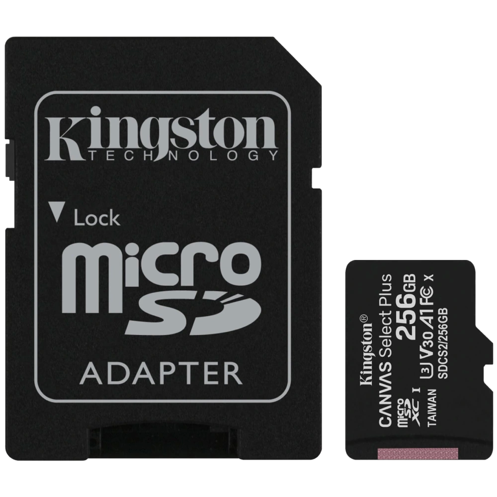 Модуль флеш-пам'яті Kingston 256GB micSDXC Canvas Select Plus 100R A1 C10 Card
