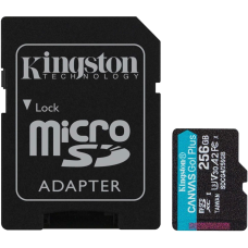 Модуль флеш-пам'яті Kingston 256GB microSDXC Canvas Go Plus Gen4 200MB/s A2 U3 V30 Card + Adapter