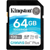 Модуль флеш-пам'яті Kingston 64GB SDXC Canvas Go Plus 170R C10 UHS-I U3 V30