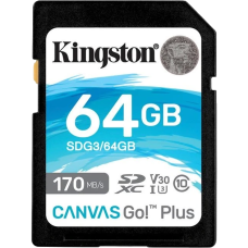 Модуль флеш-пам'яті Kingston 64GB SDXC Canvas Go Plus 170R C10 UHS-I U3 V30