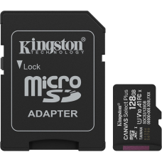 Карта пам'яті Kingston microSD 128GB C10 UHS-I A1 V10 R150MB/s + SD Карта пам'яті Kingston microSD 128GB C10 UHS-I A1 V10 R150MB/s + SD