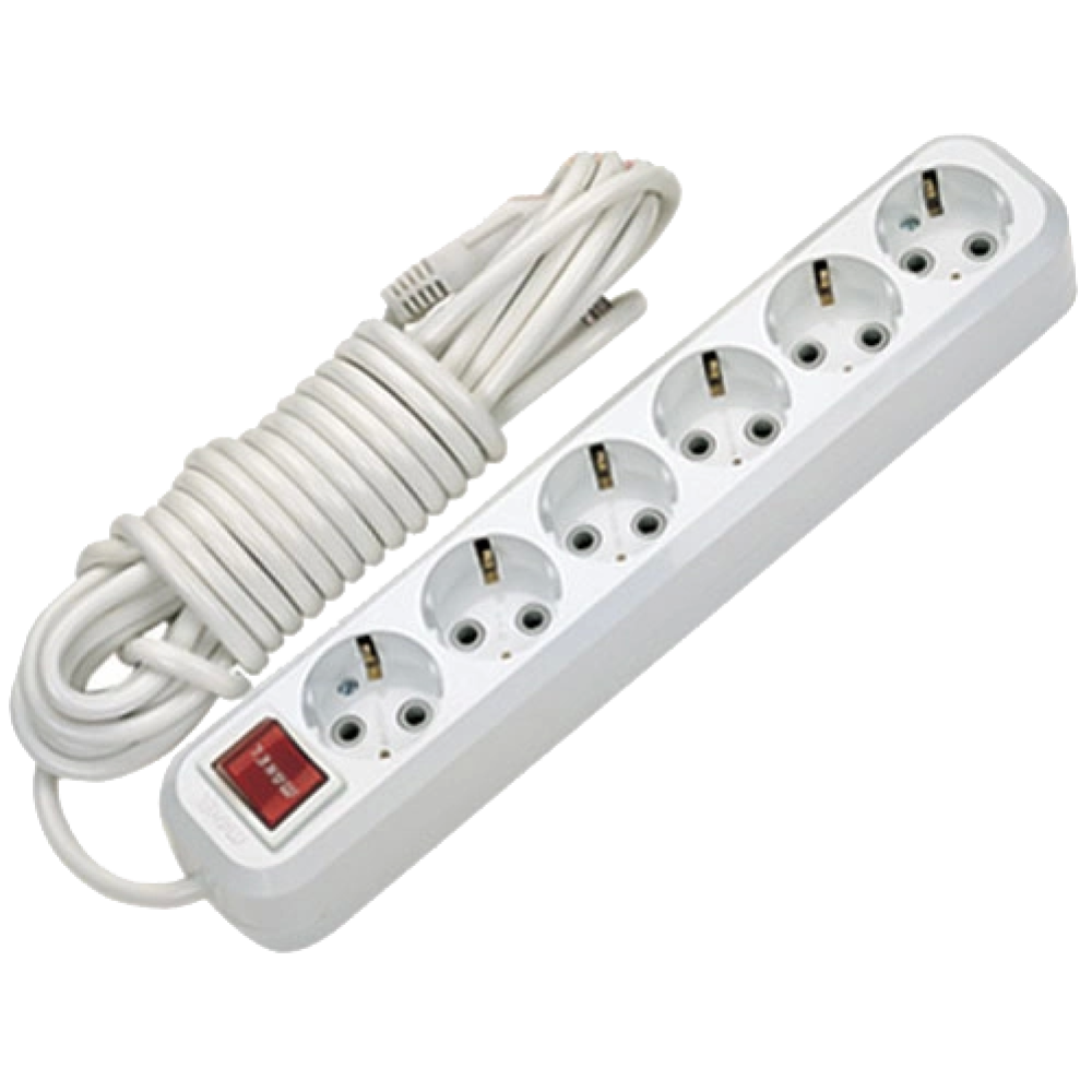 Подовжувач Makel 6х2м із заземленням та вимикачем