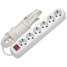 Подовжувач Makel 6х2м із заземленням та вимикачем Подовжувач Makel 6х2м із заземленням та вимикачем