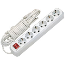 Подовжувач 6х5м з заземленням та вимикачем  Makel